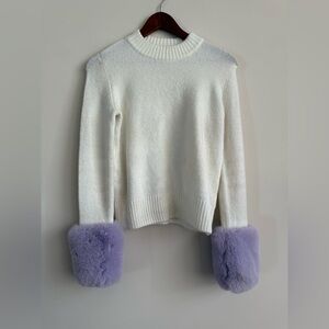 Saks 5th Avenue Faux Fur Sweater. Size XS. Mint Condition
